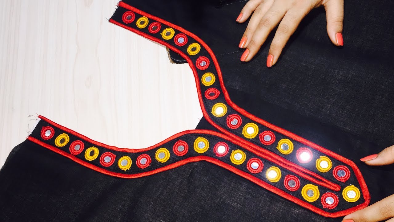 Latest Neck design with Mirror Work || trendy Fashion