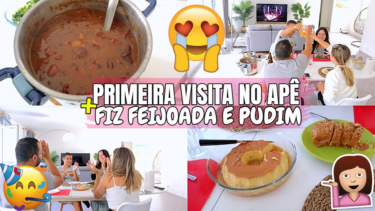 PRIMEIRA VISITA NO NOSSO APÊ, FIZ FEIJOADA e muito mais ♥ - Bruna Paula