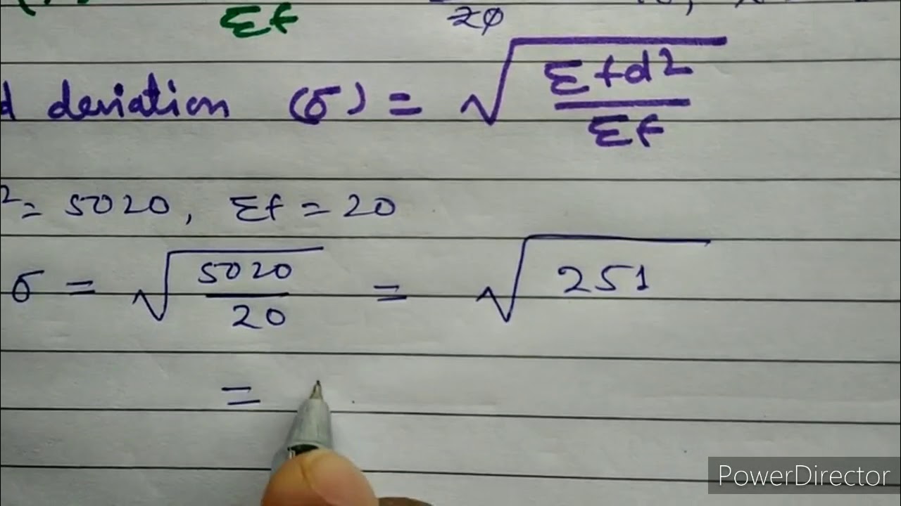 Calculation of Standard Deviation for Continuous Series by Direct and Short cut Methods