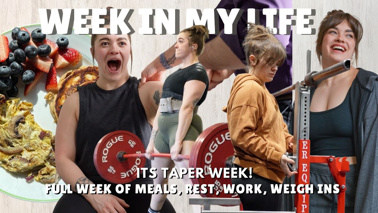 A WEEK IN MY LIFE | taper week vlog : work, meals, chiro visit, refeed, & weigh ins
