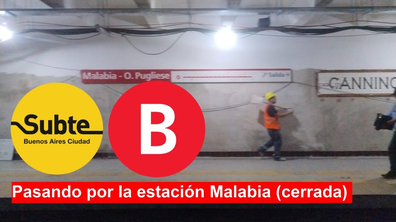 Subte Línea B - Pasando por la estación Malabia (cerrada)