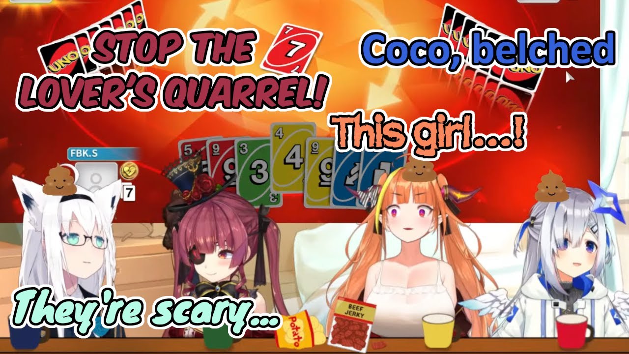 KanaCoco's Quarrel, Scared Fubuki, and Poop Thrown During UNO