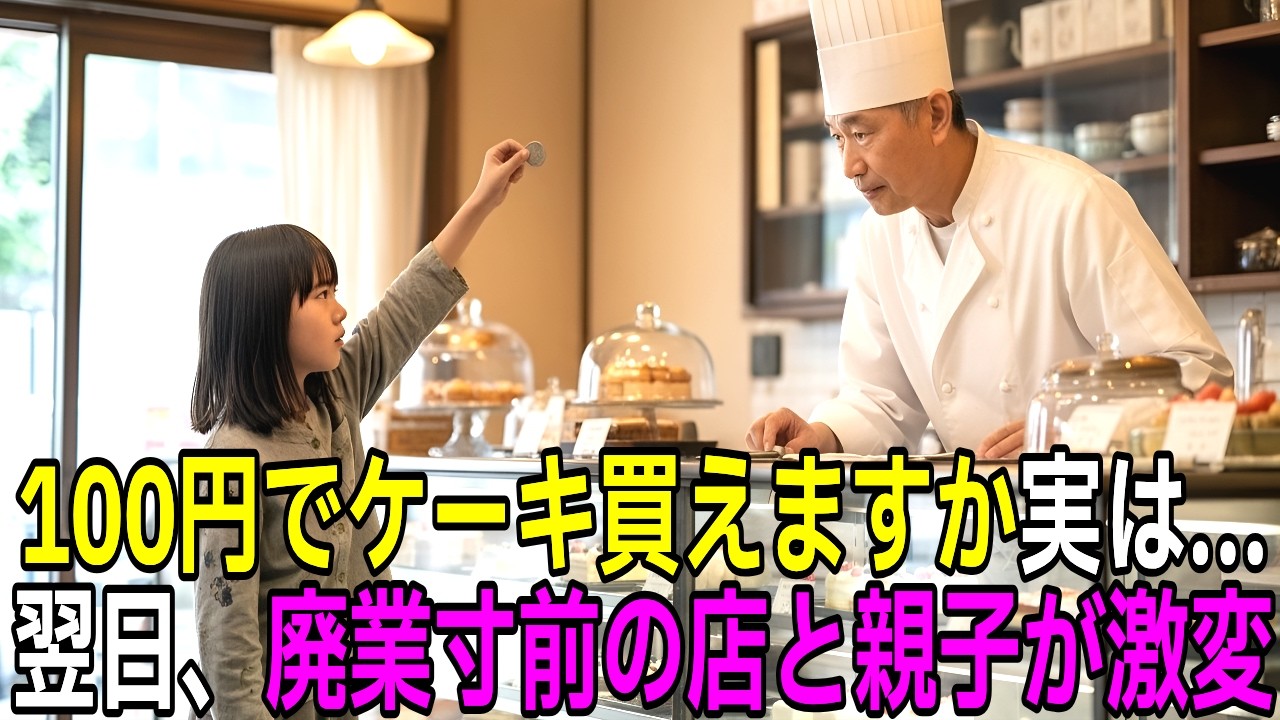 廃業寸前のケーキ屋に「100円で買えますか…」と現れたボロボロの少女。その後の運命が…【感動】
