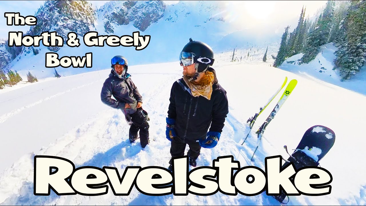 Snowboarding the North and Greely Bowl In Revelstoke
