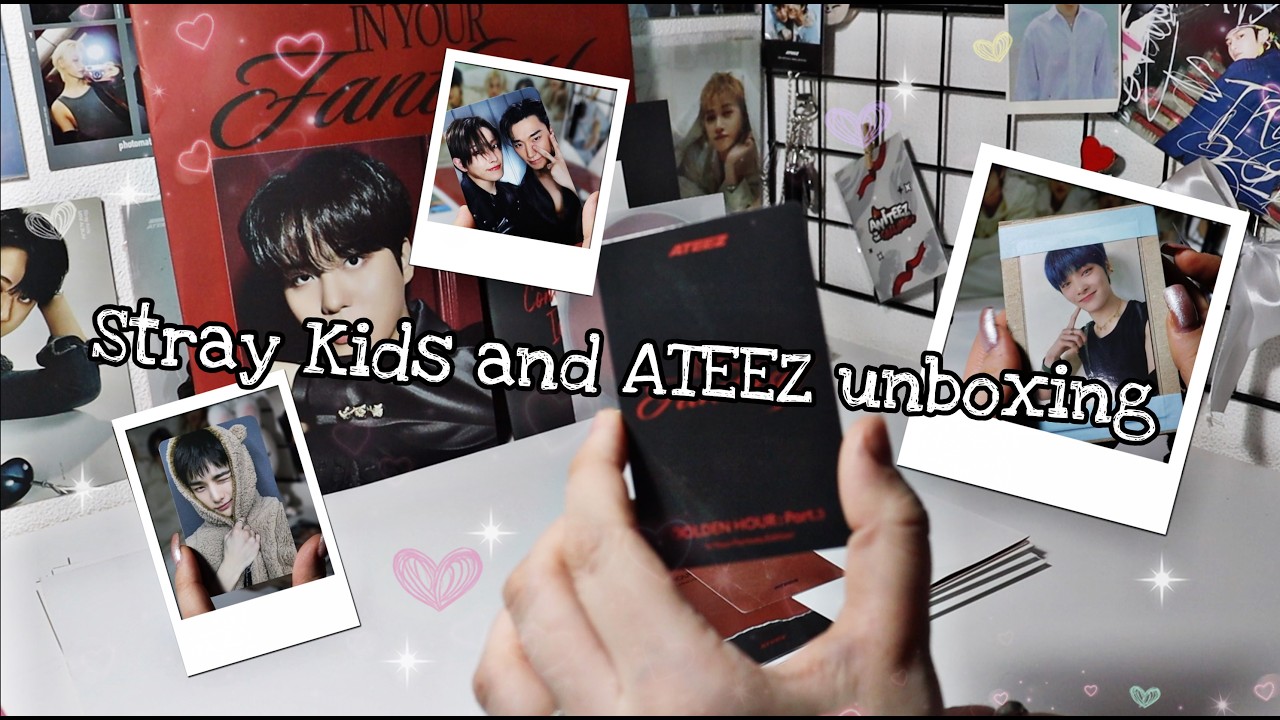 Stray Kids and ATEEZ unboxing||ATEEZ in your fantasy limited album, Stray Kids celebrate merch etc^^