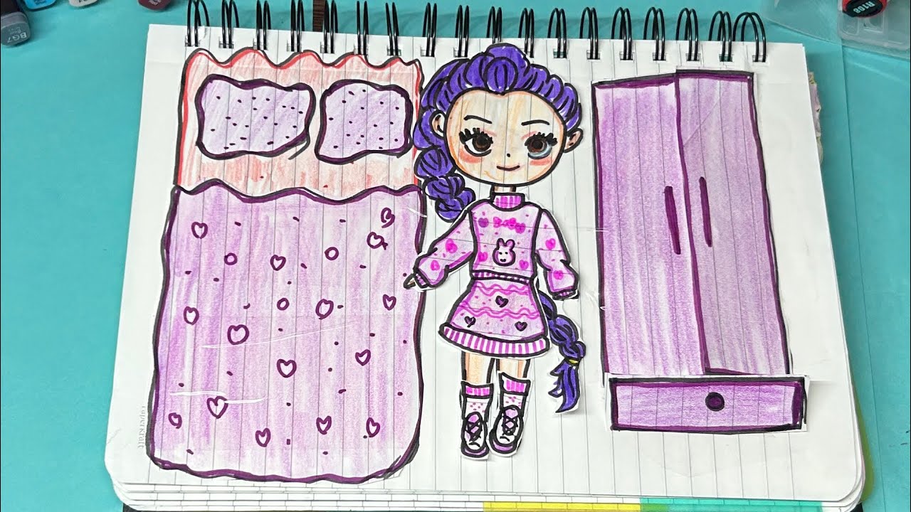 🌸Paper diy🌸Rumi and her room diy / paper asmr