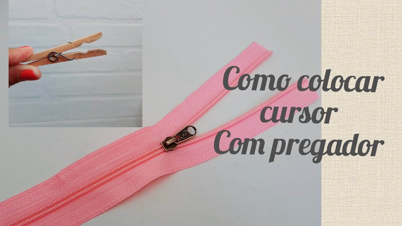 Como colocar cursor no zíper de forma fácil!