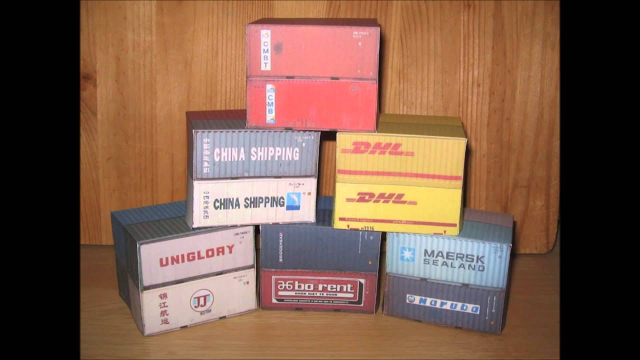 Making your own 20ft Stack 4 in 1 Shipping Containers for your model train set