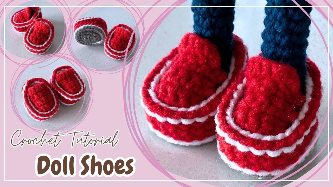 Easy Crochet Doll Loafers Tutorial | Cute Shoes for Amigurumi or Dolls