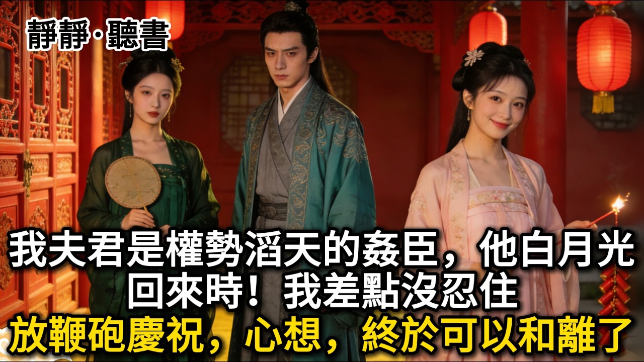 我夫君是權勢滔天的姦臣，他白月光回來時，我差點沒忍住放鞭砲慶祝，心想終於可以和離了！...#古言 #古风