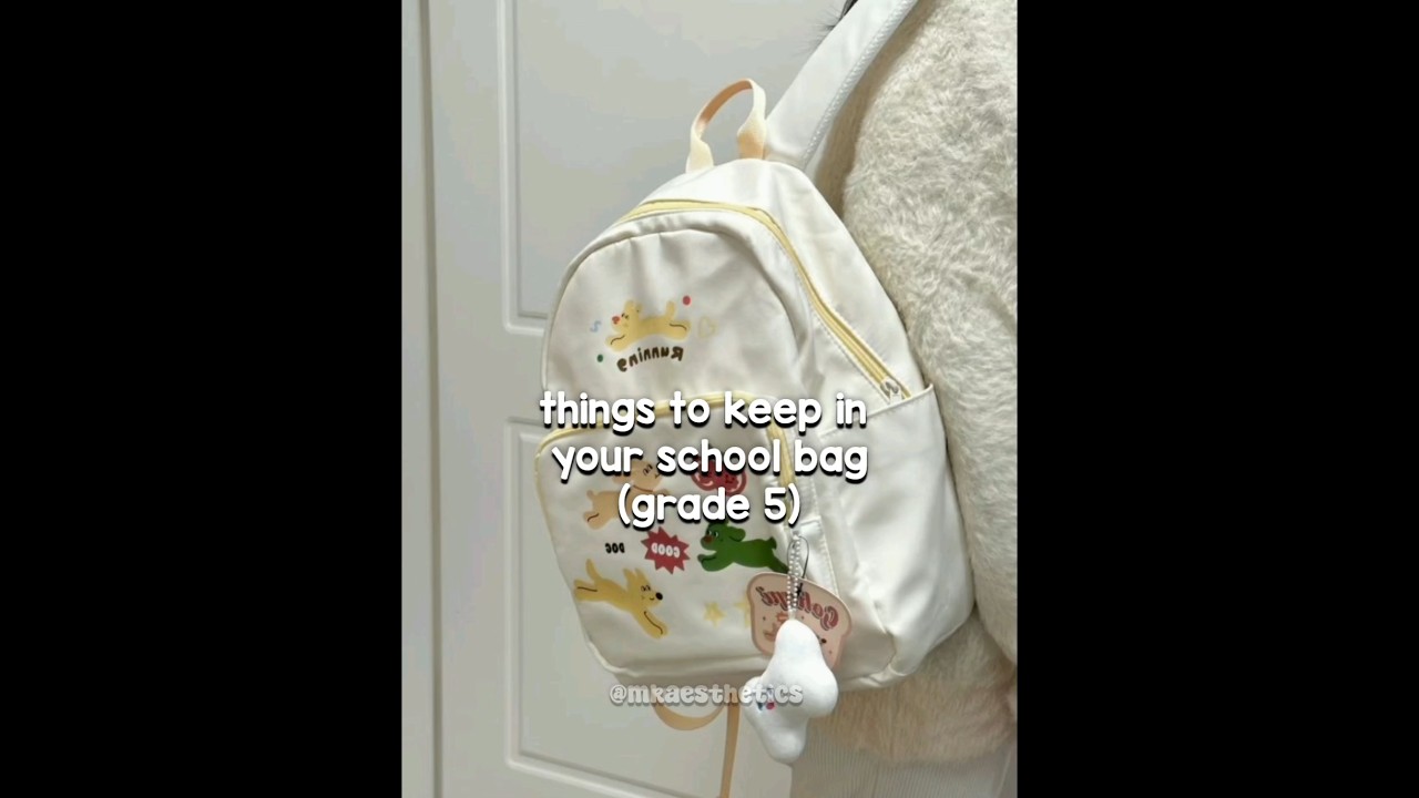 Things To Keep In Your School Bag 🎒 ✨️ Grade 5 (REQUESTED)  #aesthetic #school #bag #trending