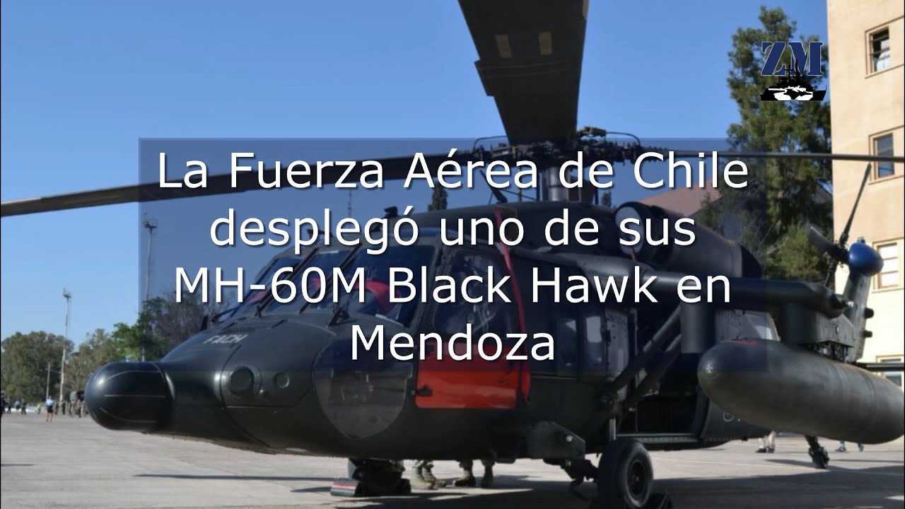 La Fuerza Aérea de Chile desplegó uno de sus MH-60M Black Hawk en Mendoza