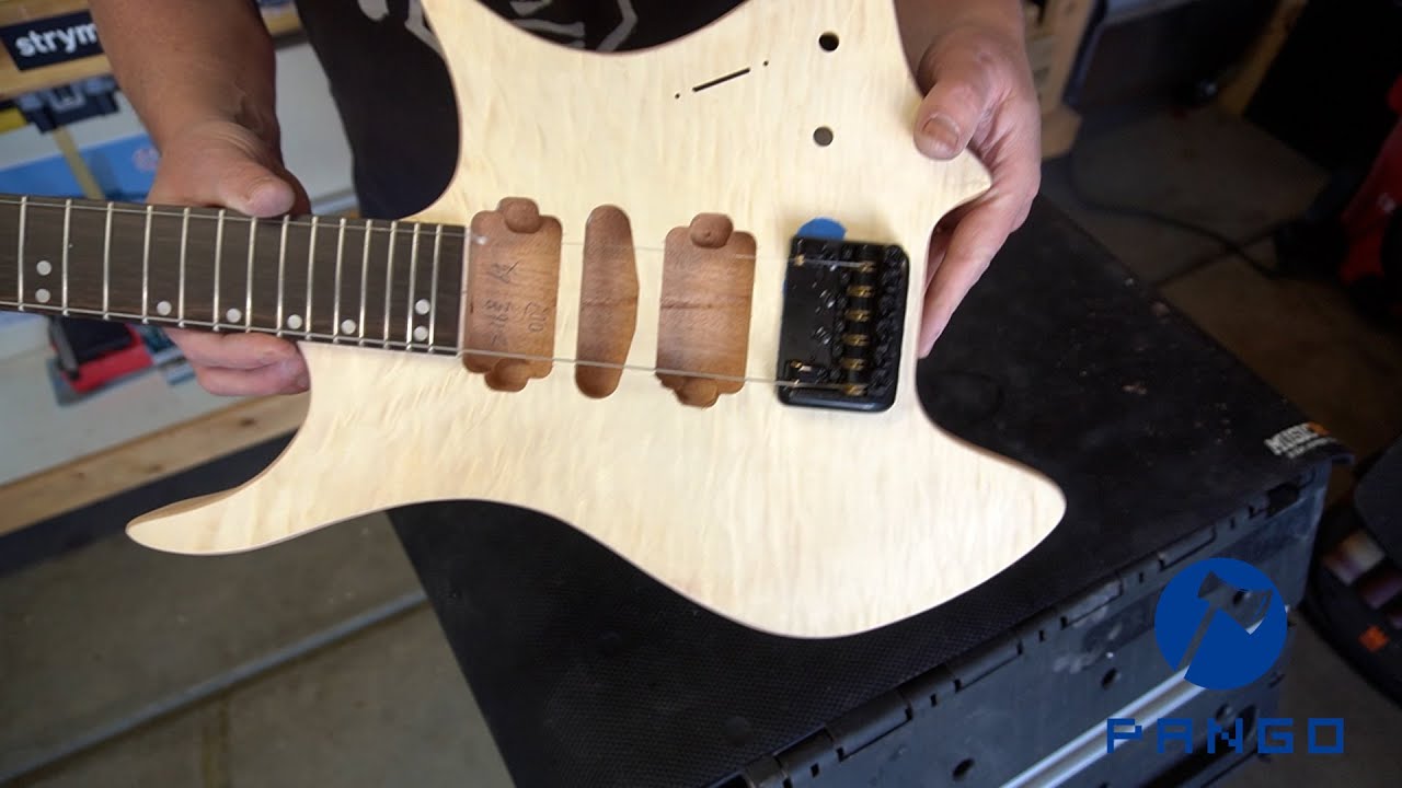 Pango Music Headless Guitar Ep 3   Mounting the bridge
