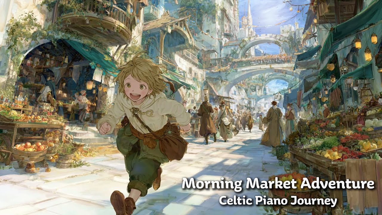 Morning Market Adventure ｜ A Boy’s Celtic Piano Journey