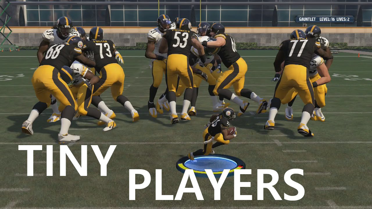 GIANT PLAYERS VS TINY PLAYERS! MADDEN 16 GAUNTLET CHALLENGE!