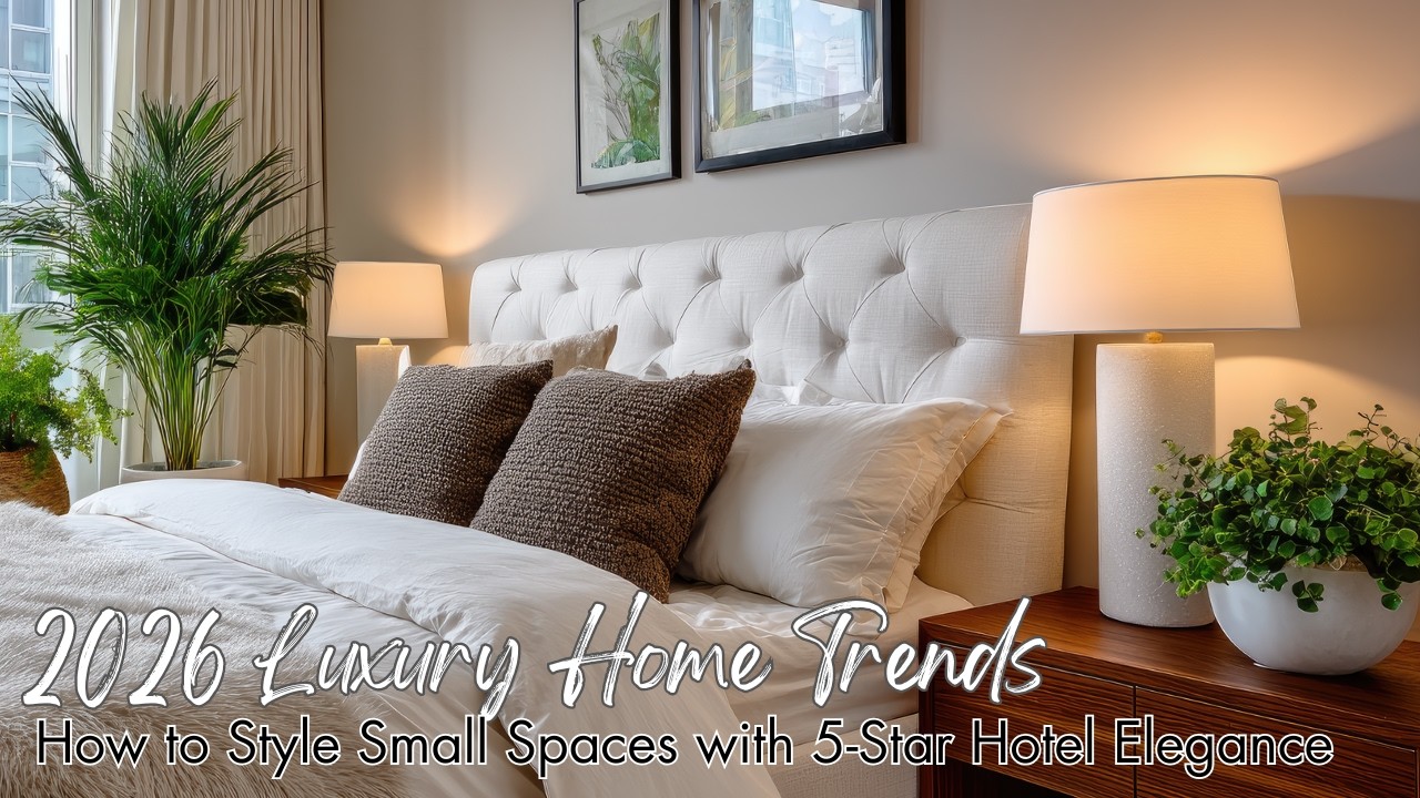 2026 Luxury Home Trends :  How to Style Small Spaces with 5 Star Hotel Elegance