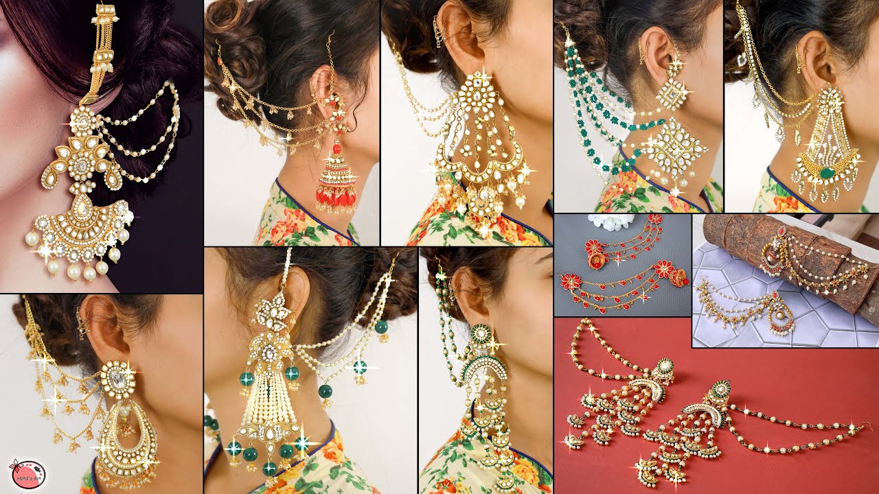 South Indian!!.. Wedding Jewelry - 11 Royal Bridal Bahubali Earring #DIYEarrings