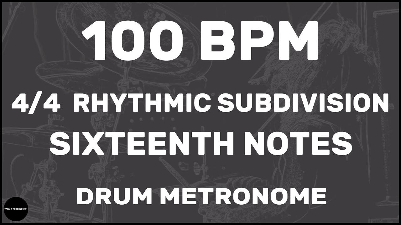 Sixteenth Notes | Drum Metronome Loop | 100 BPM