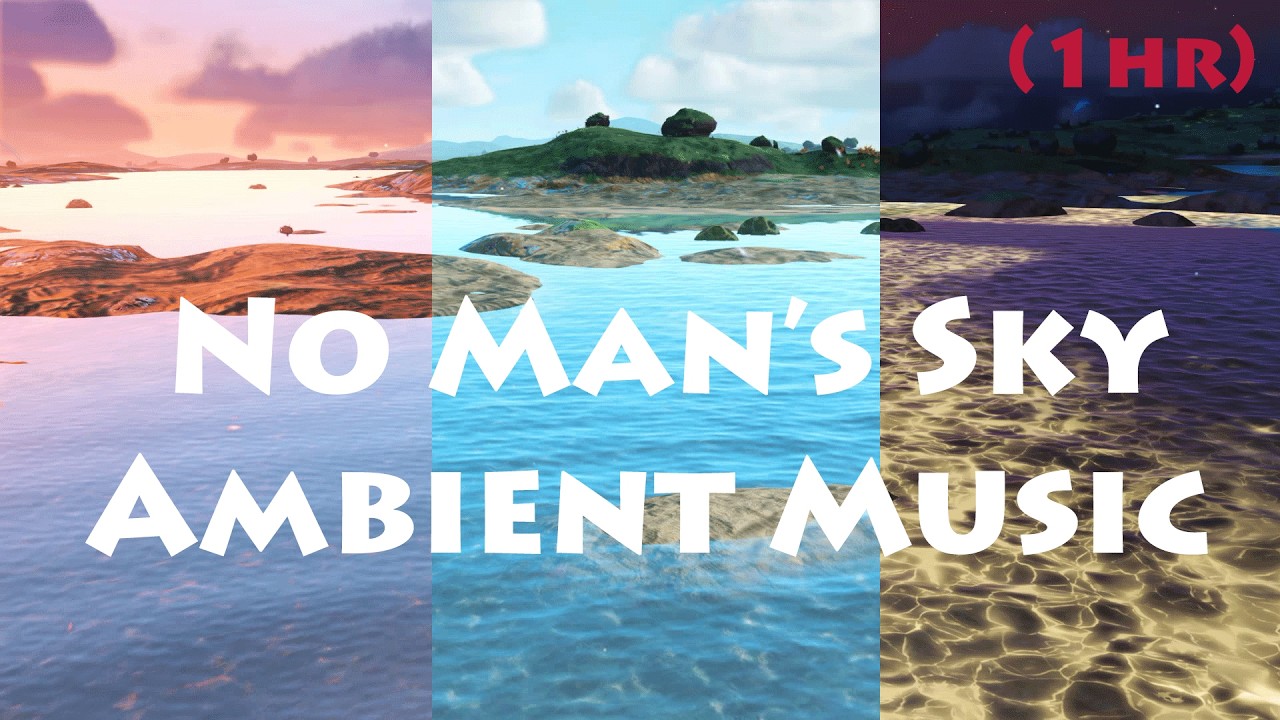No Mans Sky Ambient Music 'Paradise Shores' 1 Hour.  NMS Ambience Space Ambient Music 1 Hr