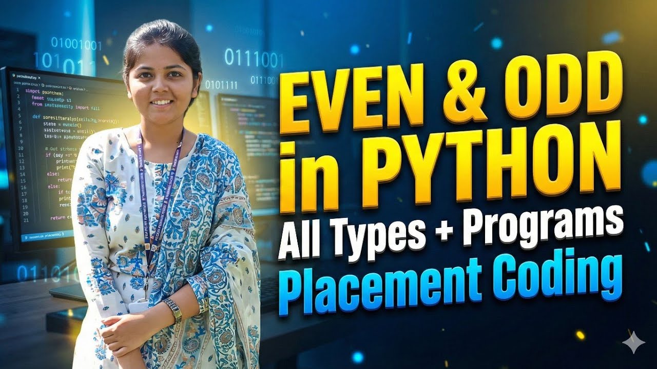 Number Based:Even & Odd Numbers in Python | All Types with Programs | Placement Coding | Telugu Tech