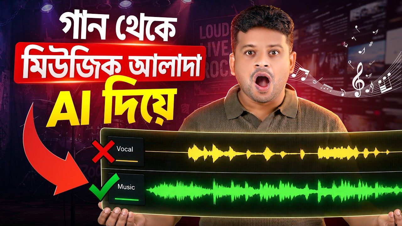 গান থেকে মিউজিক আলাদা করুন Ai দিয়ে | music separate from song
