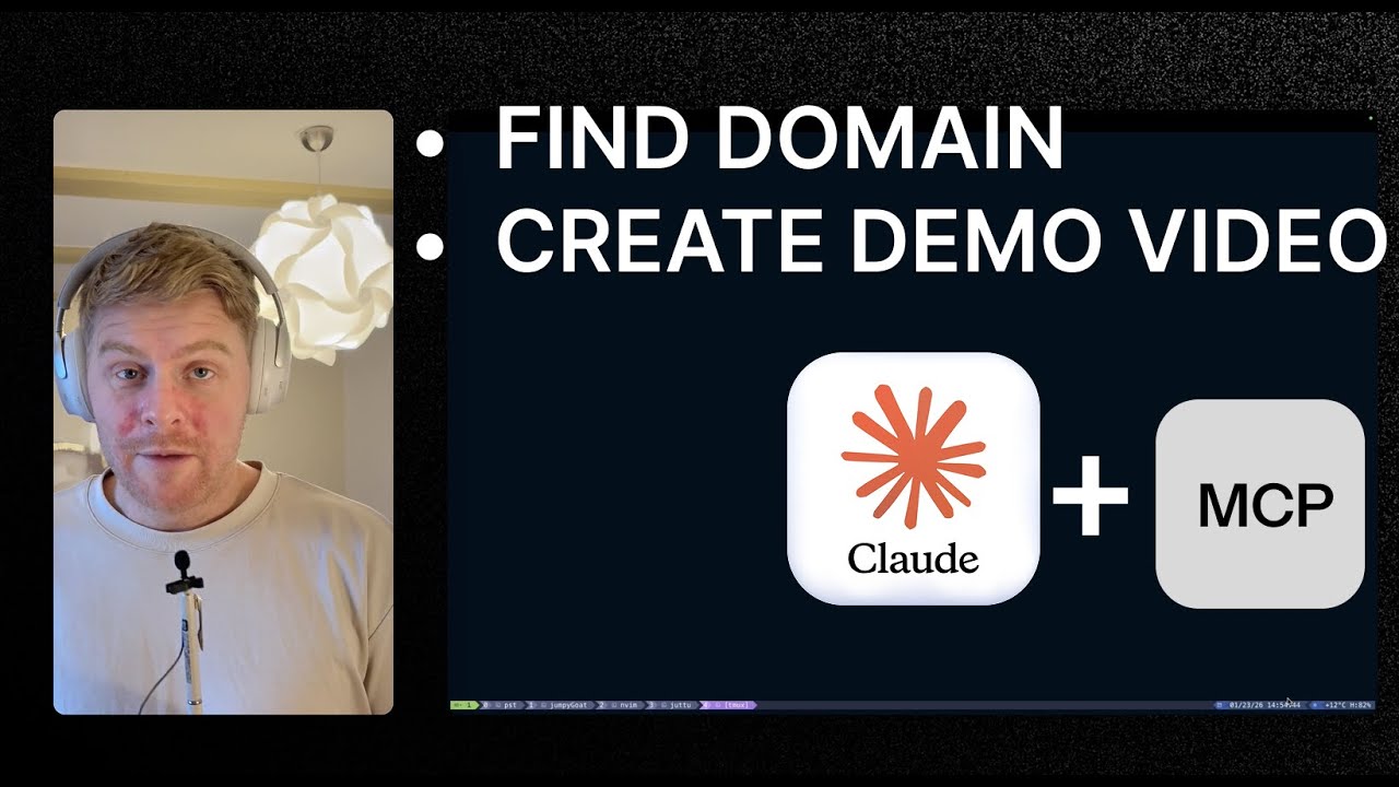 How i use Claude and MCPs to build my business (find domain, create demo video)