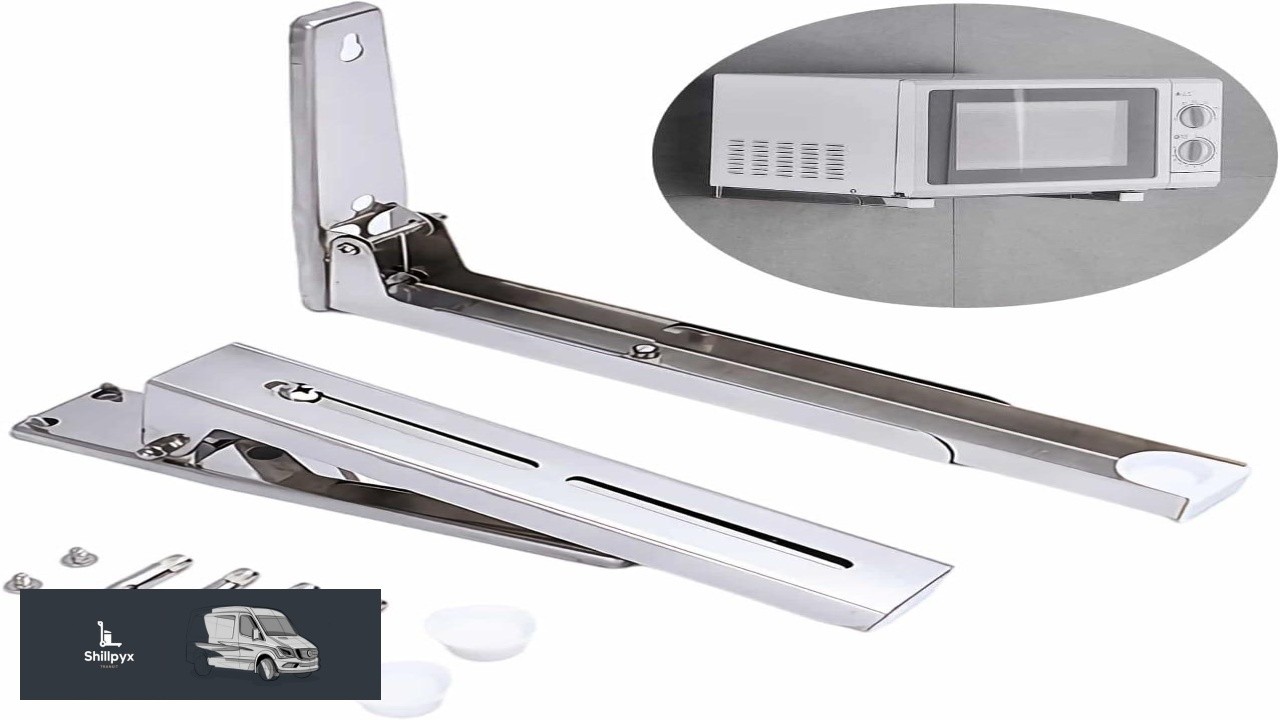 Stainless Steel Microwave Mount Bracket Retrackable Foldable Microwave Oven Wall Mounted
