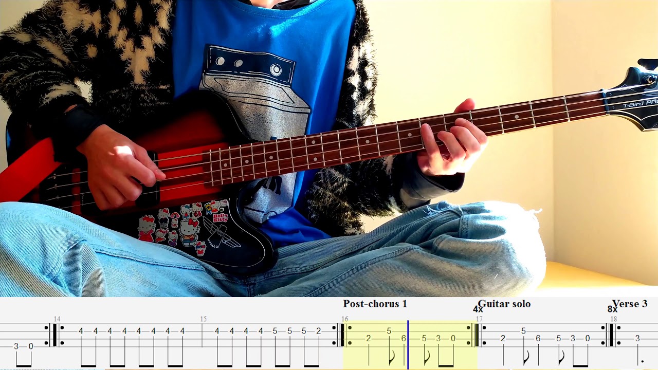 Big Cheese – Nirvana – Bass cover with tabs (4k)