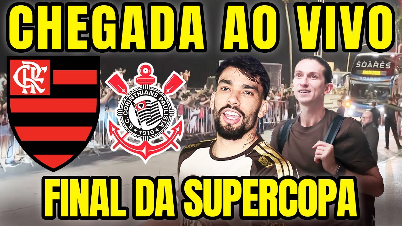 AO VIVO: CHEGADA DO FLAMENGO A BRASÍLIA PARA FINAL SUPERCOPA! MENGÃO X CORINTHIANS / LUCAS PAQUETÁ