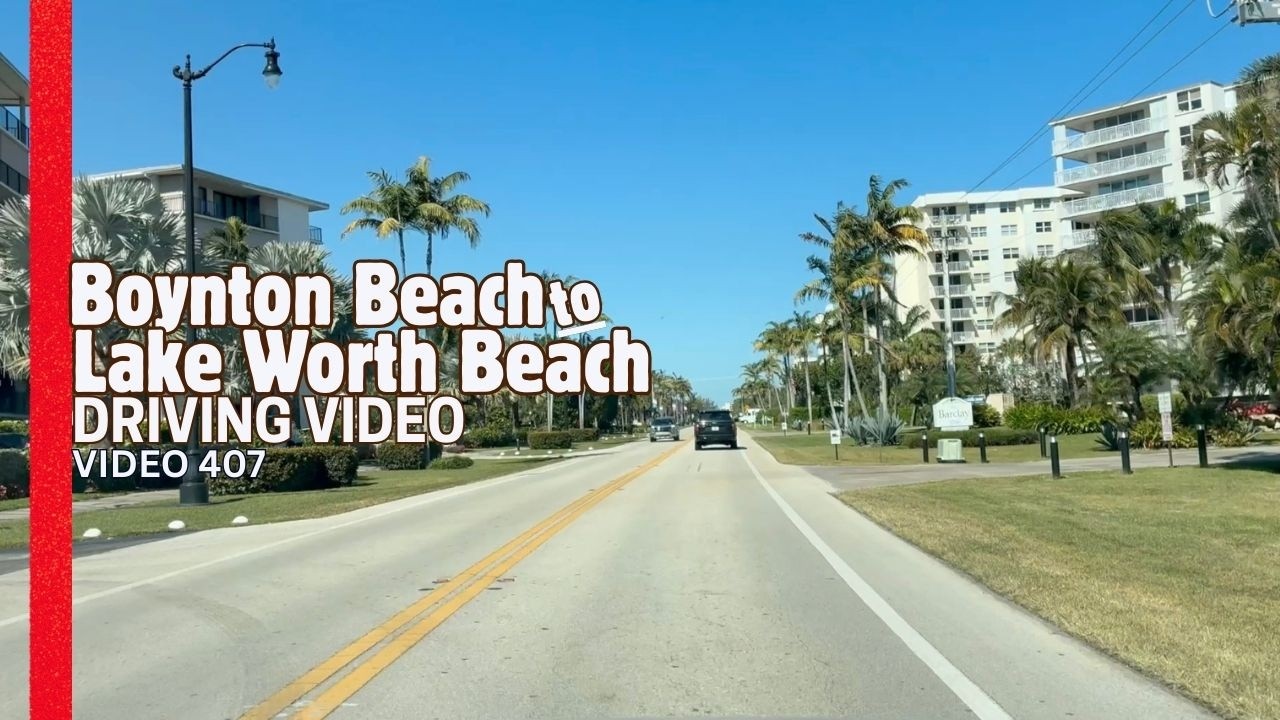 Driving on Florida A1A from Boynton Beach to Lake Worth Beach.Video 407.  @MannyMoto1