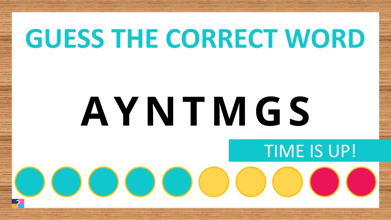 Guess the Correct Word! Unscramble in Record Time! 7 Letters | Agent Quiz
