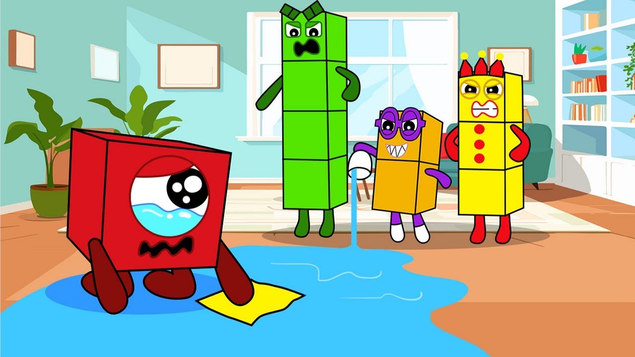 Poor NB 1 and Bad NB2 - Numberblocks Funny Animation