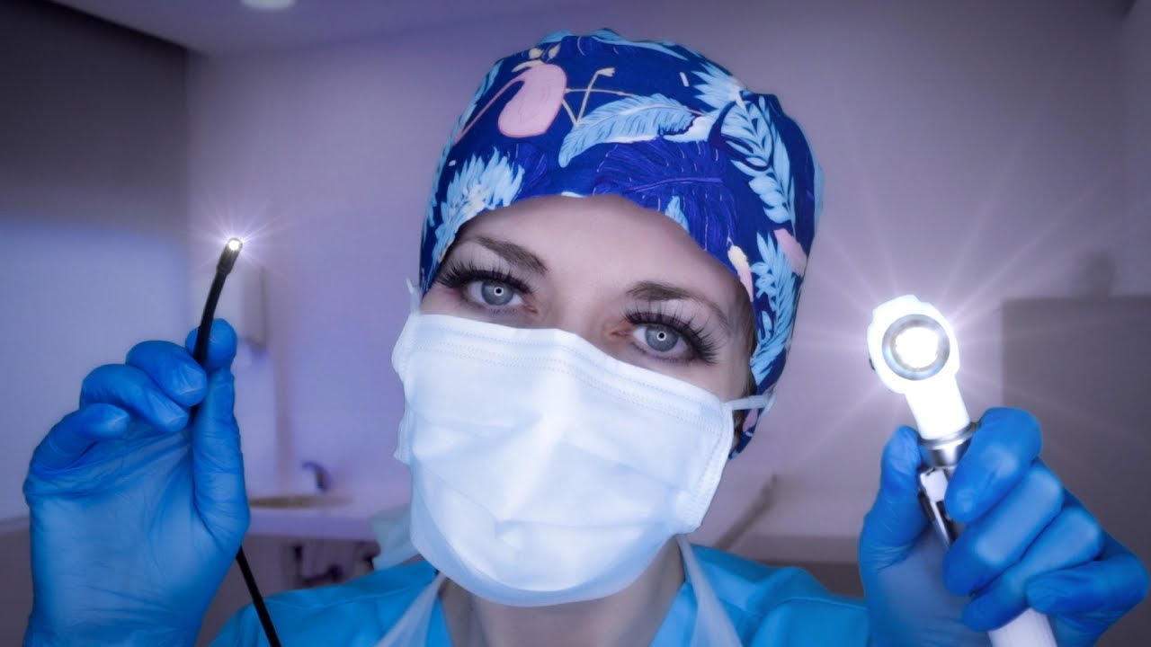 ASMR Ear Exam & Nasal Endoscopy - Otoscope, Vinyl Gloves, Realistic & Relaxing Personal Attention
