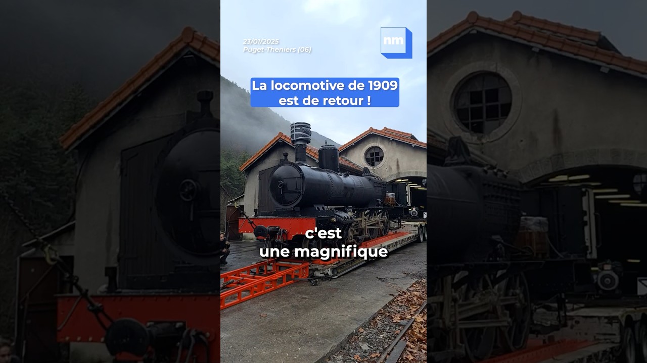 Une locomotive de 1909 retrouve le train des Pignes historique