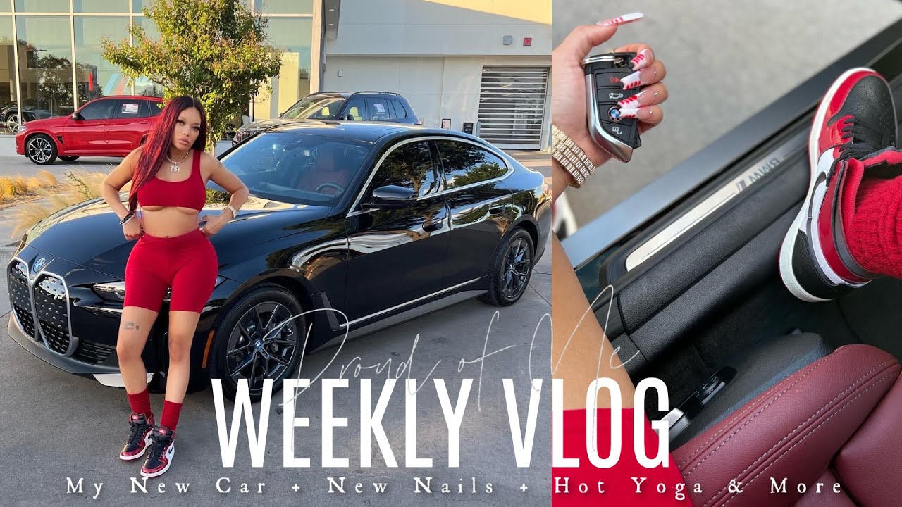 WEEKLY VLOG | My New I4 BMW + New Nails + Hot Yoga + We Outside + He Cursed Me Out