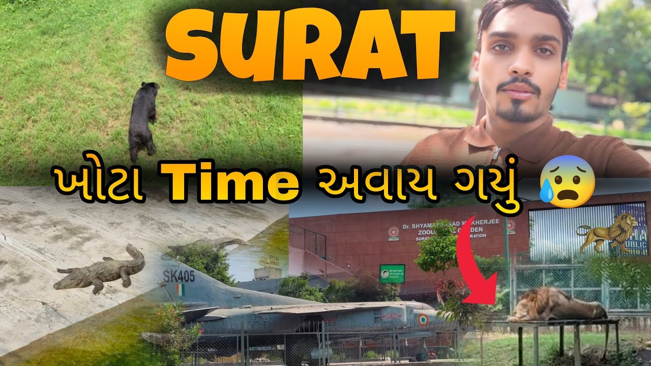 સુરત સરથાણા નેચરલ પાર્ક 😨 (surat sarthana National park animals) #surat #vlog #viralvideo #trending 