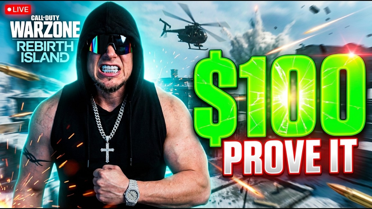 🔴 Warzone Rebirth Island LIVE | $100 Cash Challenge – Prove It Tonight 💰