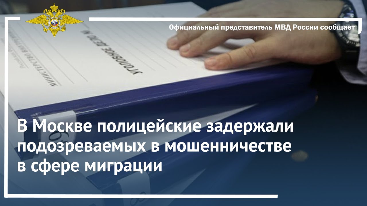 Ирина Волк: В Москве полицейские задержали подозреваемых в мошенничестве в сфере миграции