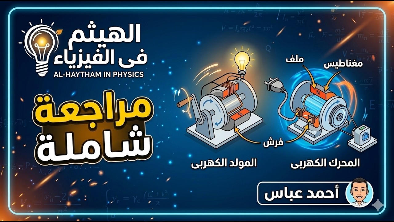 مراجعة الدرس الثالث فى الفصل الثالث 3 ثانوى (الدينامو والموتور)