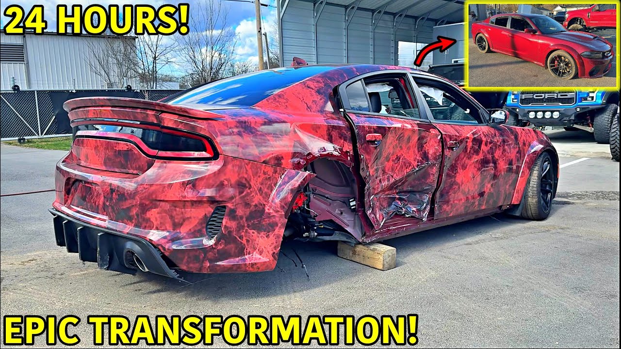 Rebuilding A Wrecked Hellcat Charger In 24 Hours!!!