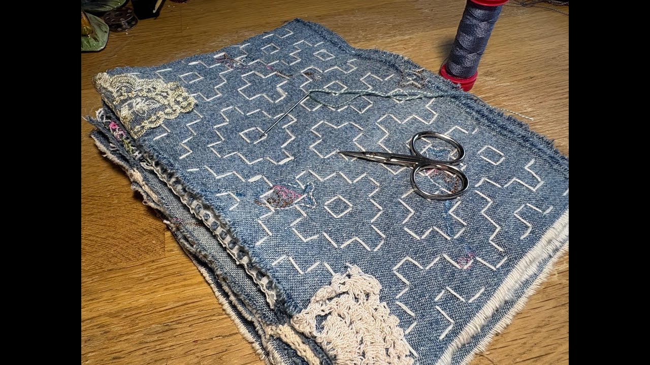Fabric Stitch Book Tutorial | Sashiko Pages Using Ann Wood’s Tab & Slot Book