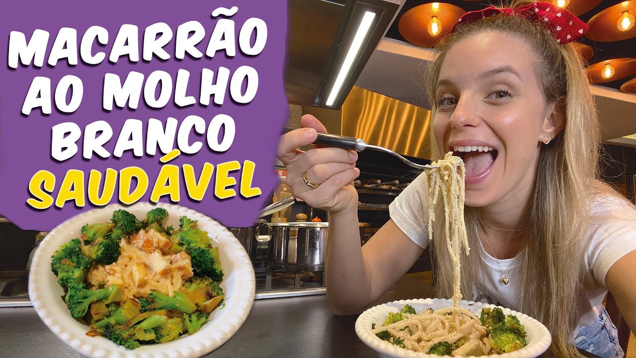 ALMOÇO RÁPIDO E SAUDÁVEL: MACARRÃO AO MOLHO BRANCO COM BACON FAKE VEGANO