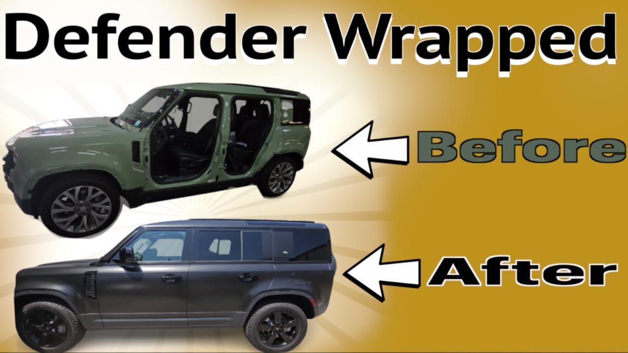2023 RANGE ROVER DEFENDER WRAPPED IN SATIN BLACK