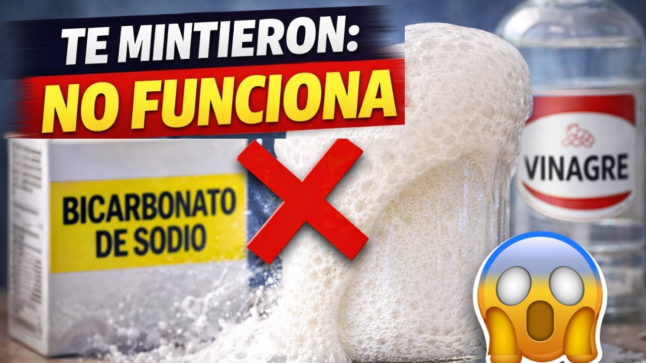 Te mintieron mezclar bicarbonato y vinagre NO funciona y aquí está la verdad
