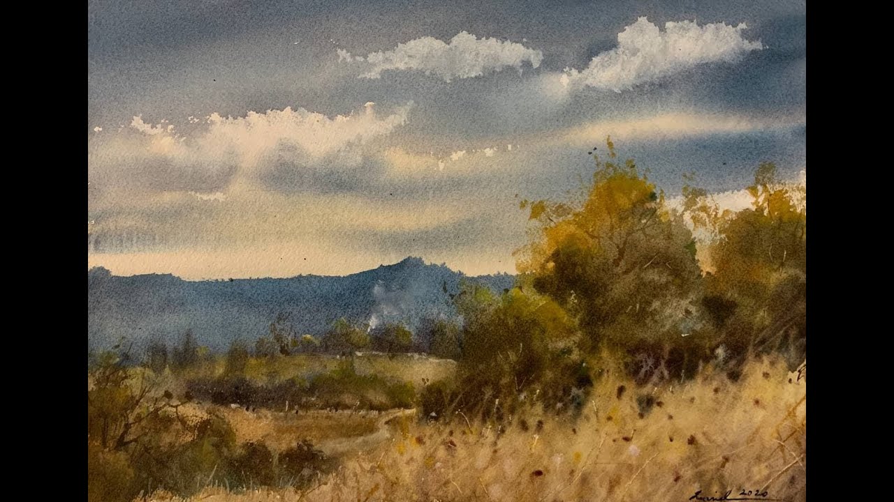watercolor landscape Demo by javid tabatabaei
