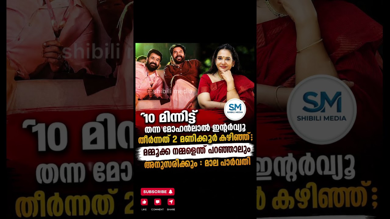 Mammootty and Mohanlal: Mala Parvathy shares interview memories