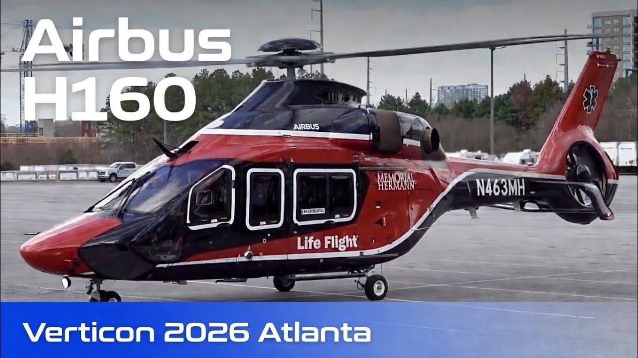 First Medical Airbus H160 Landing at Verticon 2026 (Atlanta) | Incredible Fly-In Arrival!