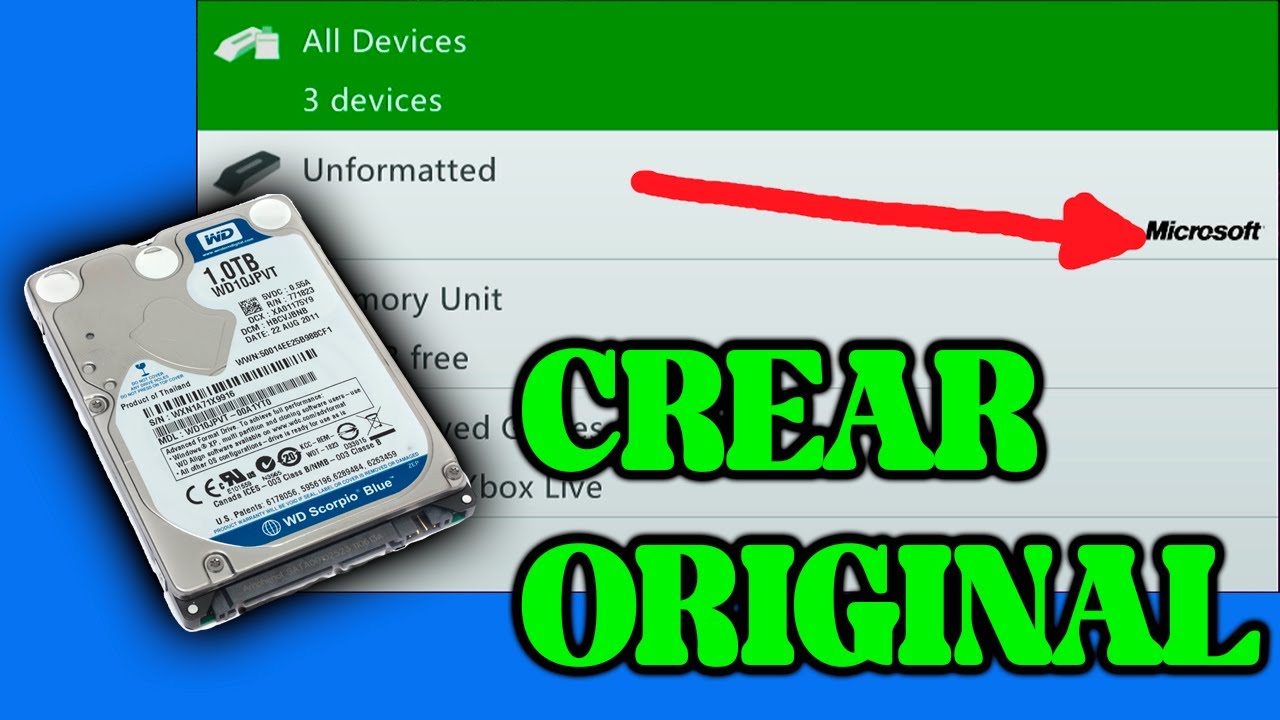 Xbox360 crear HDD original