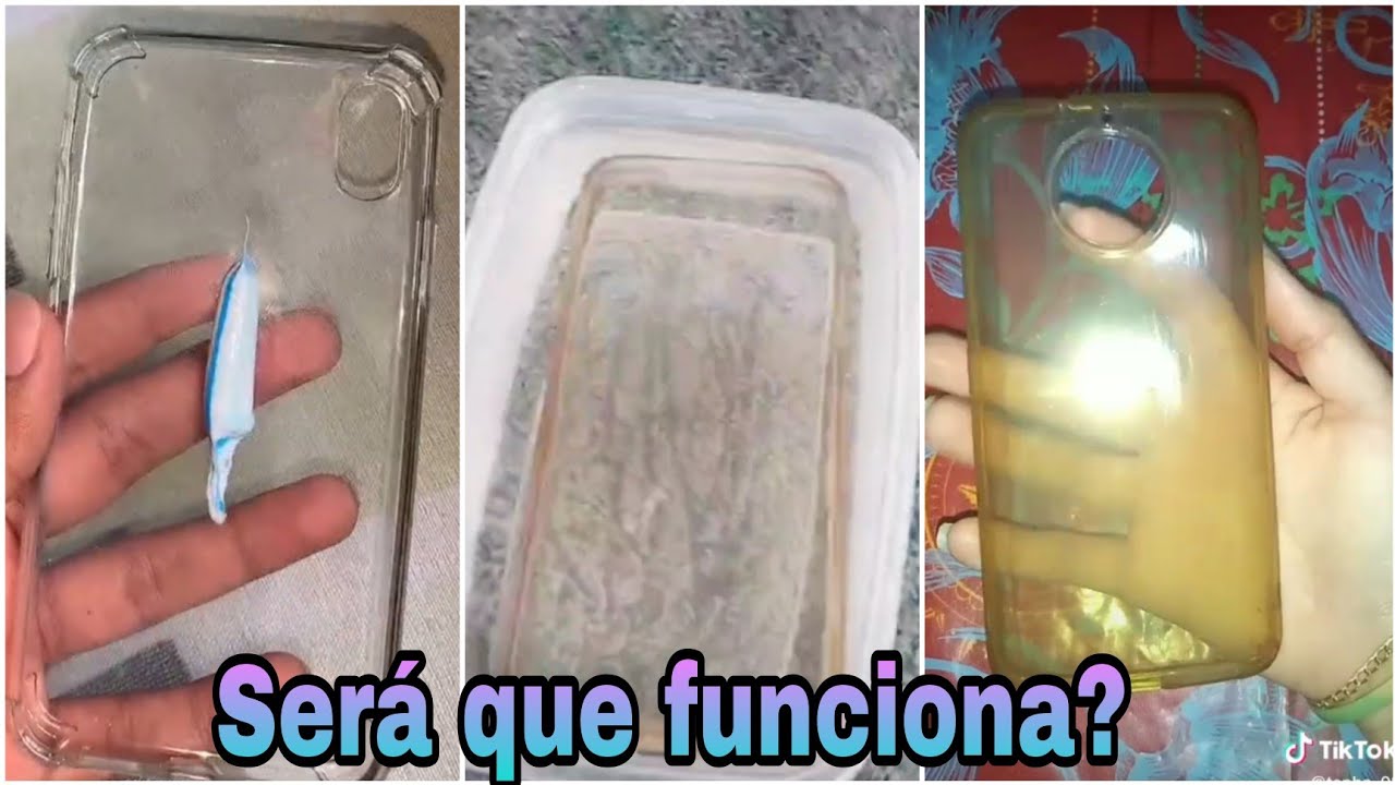 como limpar capinha transparente de celular, como limpar capinhas amareladas