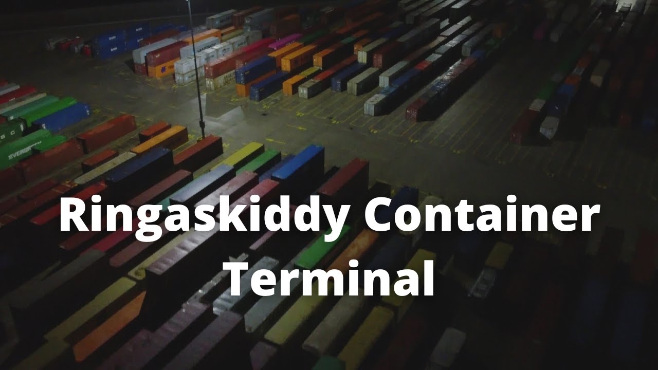 Ringaskiddy Container Terminal at night